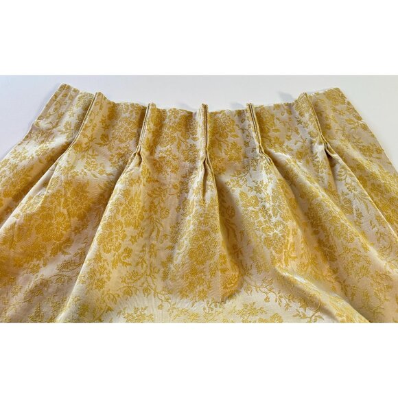 Vintage 1960s curtain, gold brocade, MCM blackout bedroom drape, Grants Fashions - Picture 4 of 10